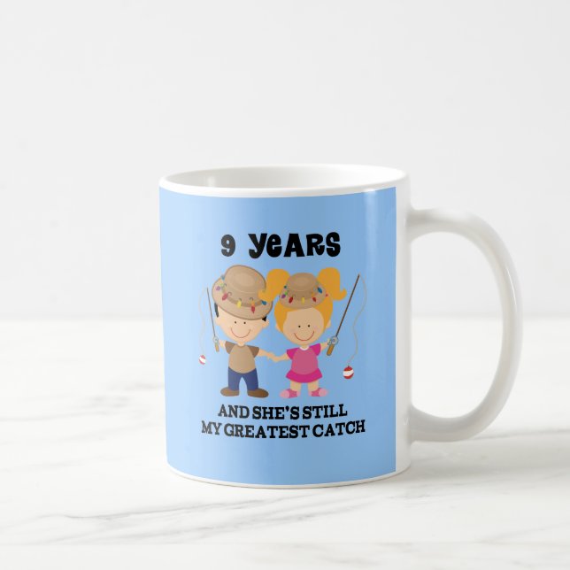 9th Wedding Anniversary Gift For Him Coffee Mug (Right)