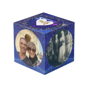 9th Wedding Anniversary Lapis 4 Photos Cube