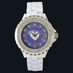9th Wedding Anniversary Lapis Lazuli Image  Watch<br><div class="desc">Looking for the right,  9th anniversary gift honouring your love?! I've designed these rhinestone watches with "bold elegance " in mind and the traditional lapis lazuli together with my heart emblem and your medallion text make for a regal and fitting design for your special day!</div>