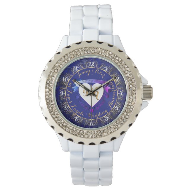 9th Wedding Anniversary Lapis Lazuli Image  Watch (Front)