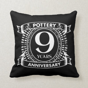 9TH wedding anniversary pottery Cushion