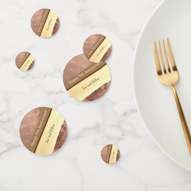 9th Wedding Anniversary, Willow and Copper   Confetti (Group)