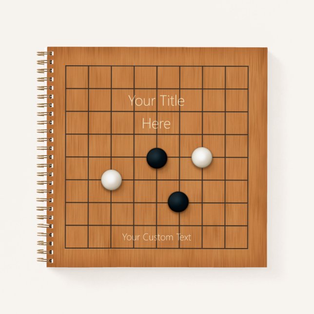 9x9 Goban with Useable Game Board (1) Custom Notebook (Front)