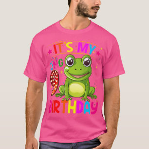 9Years Old Frog Its My 9Th Birthday Frog T-Shirt