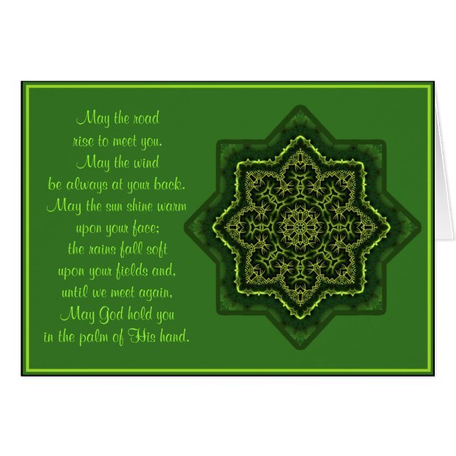 A035 Celtic Mandala Blessing Card.2-May the Road (Front Horizontal)