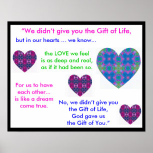 A07b Gift of Life Poster - Version 1.Black Border