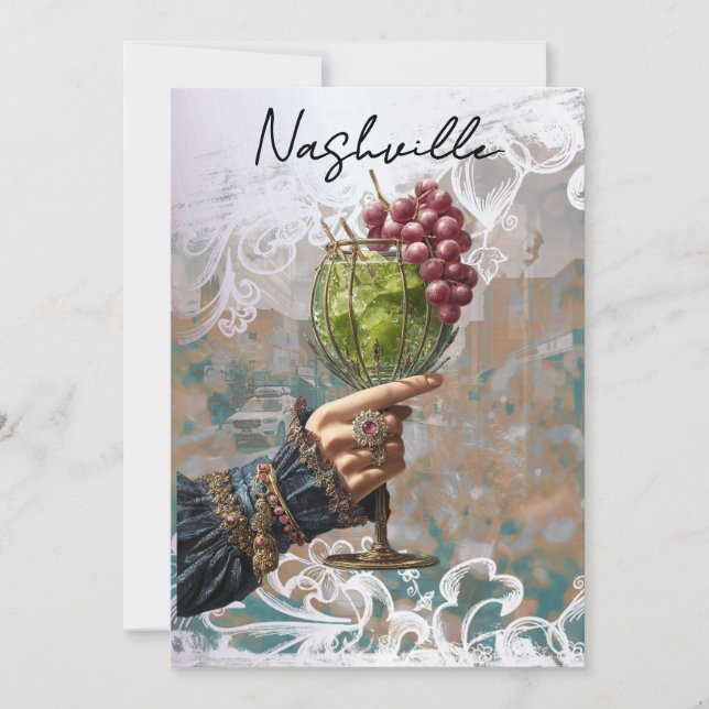 *~* A101 PHOTO 25 Cocktail Nashville BACHELORETTE Invitation (Front)