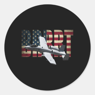 A10 A-10 Thunderbolt Whog Brrrt Classic Round Sticker