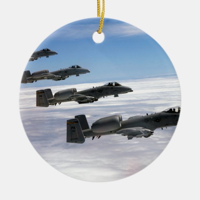 A10 Thunderbolt II Ceramic Tree Decoration (Front)