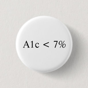 A1c < 7% 3 cm round badge