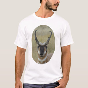 A20 Pronghorn Antelope Buck Dark Face Head Shot T-Shirt