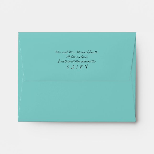 A2 Caribbean Ocean Envelope Return Address (Back (Top Flap))