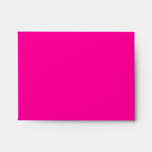A2 Hot Pink Damask Flap Monogram Envelopes (Front)