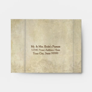 A2 RSVP Fall Autumn Falling Leaves Elegant Wedding Envelopes