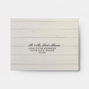 A2 RSVP Response Card Wood Pink Hydrangeas Floral Envelopes