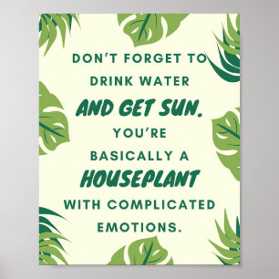 A4 Houseplant Humour Poster for Plant Lovers