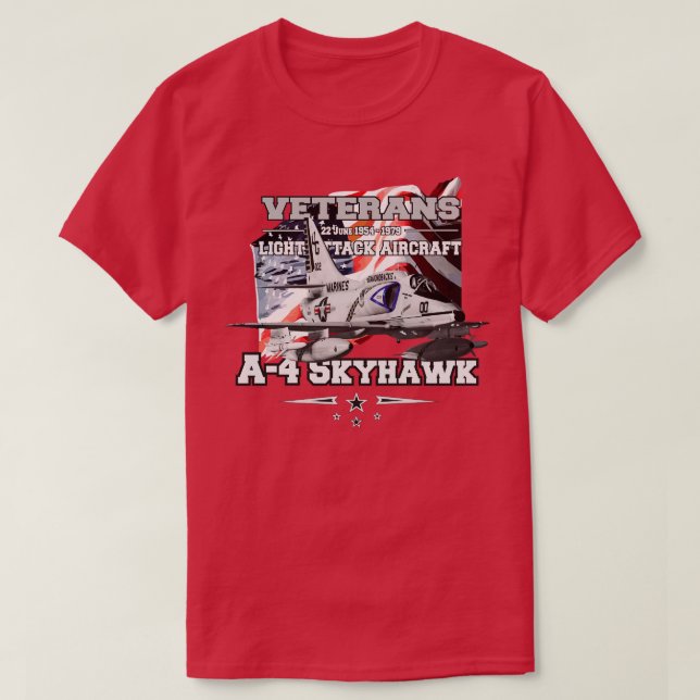 A4 Skyhawk light attack aircraft T-Shirt (Design Front)