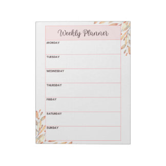 A4 Weekly Planner Notepad