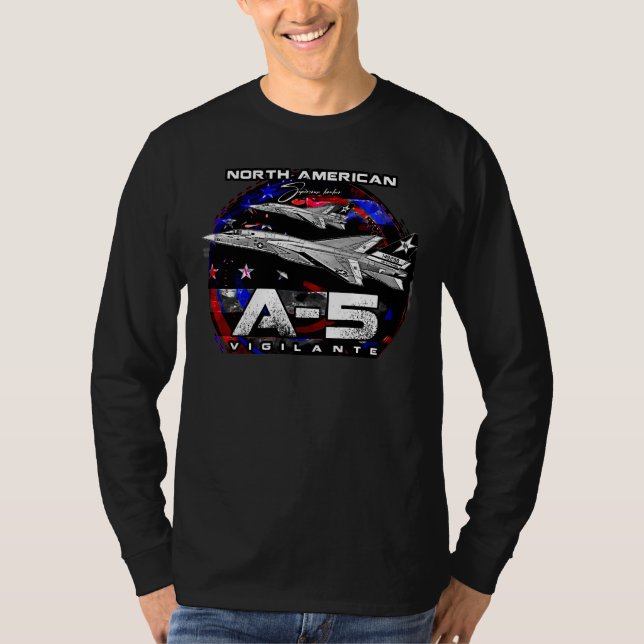A5 Vigilante Carrier-Based Supersonic Bomber Aircr T-Shirt (Front)