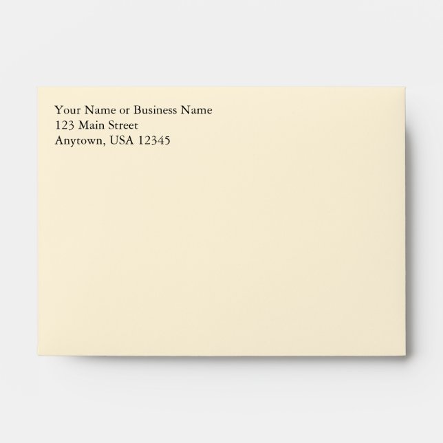 A6 Cream Pre-Addressed Envelopes (Front)