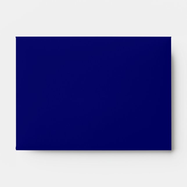 A6 Royal Blue Damask Flap Monogram Envelopes (Front)