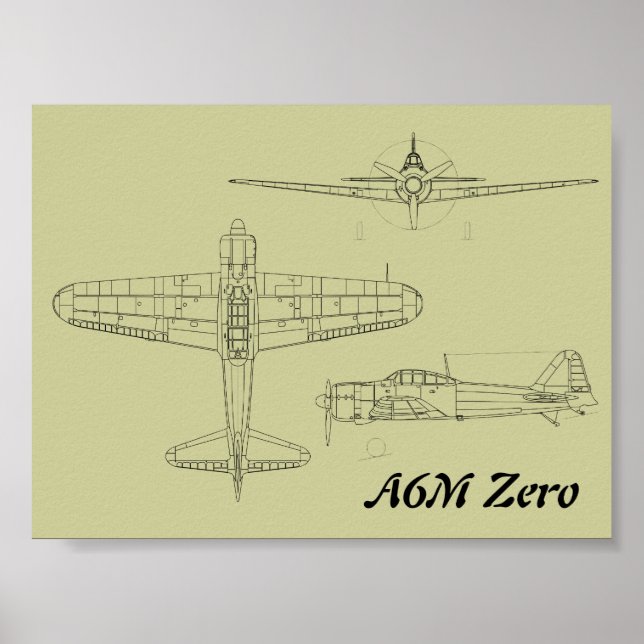 A6M Zero Poster (Front)