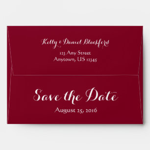 A7 5x7 Burgundy Wine Red Save The Date Envelopes