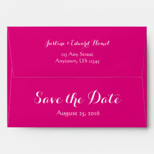 A7 5x7 Fuchsia Pink Save The Date Envelopes