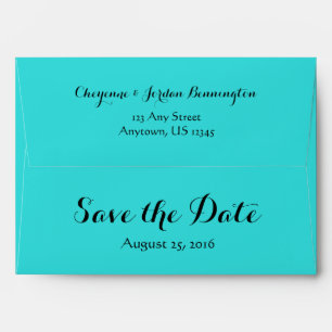 A7 5x7 Teal Turquoise Save The Date Envelopes