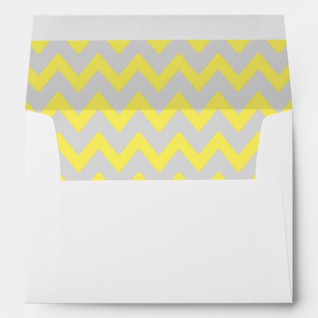 A7 5x7 Yellow Grey Chevron Envelopes (Back (Bottom))