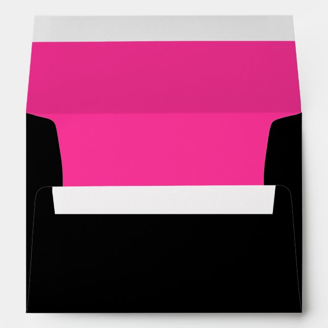 A7 Black and Hot Pink Colour Combo Envelopes (Back (Bottom))