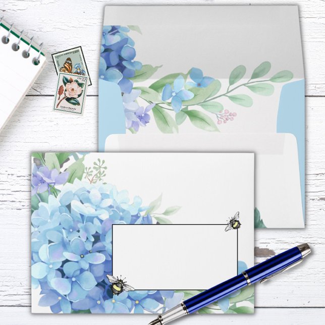 A7 Bumble Bee Envelope - Blue (Fits 5"x7" Cards) (Creator Uploaded)