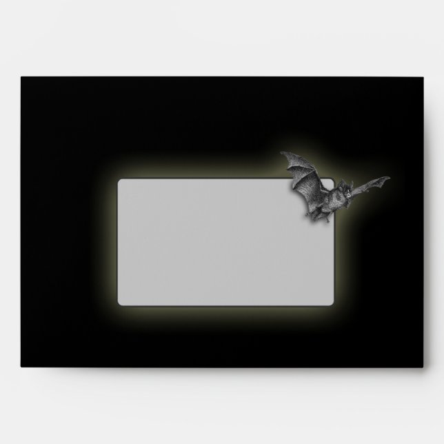 A7 Dark Victorian Halloween Invitation Envelope (Front)