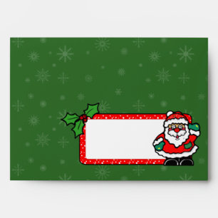 A7 Green Santa Claus Christmas Envelopes