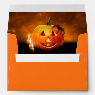 A7 Greeting Card/Pumpkin, Spider and Candles Envelopes