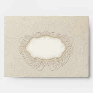 A7 Modern Vintage Lace Tea Stained Hydrangea Roses Envelopes