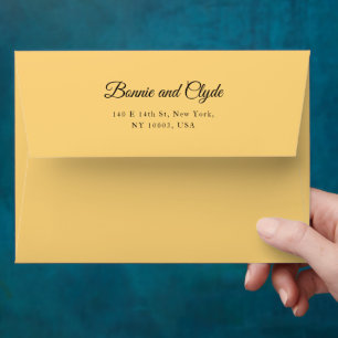 A7 Wedding RSVP Envelope with Printed Address