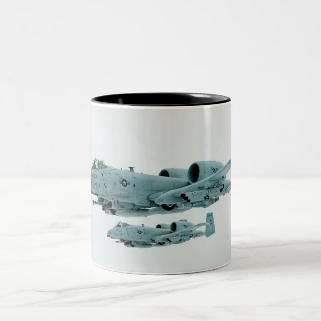 A-10 aircraft Two-Tone coffee mug (Center)
