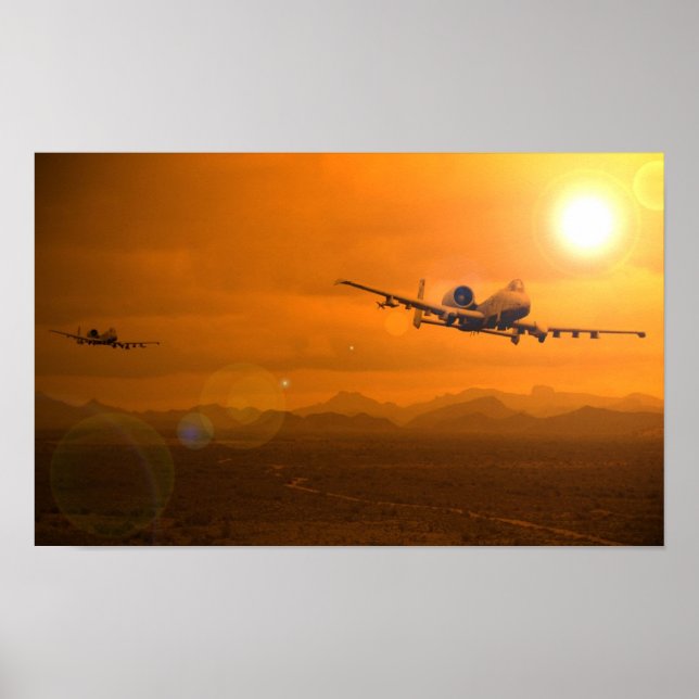 A-10 Desert Sunset Poster (Front)