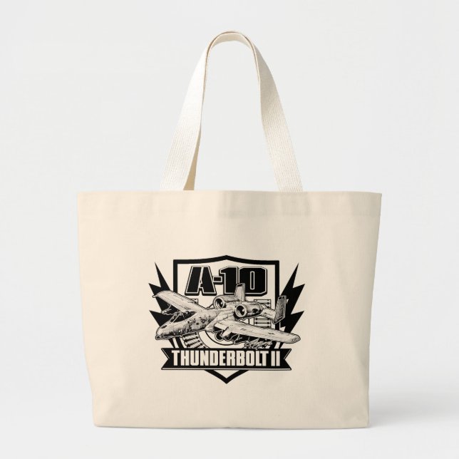 A-10 Thunderbolt II Large Tote Bag Tote Bag (Front)
