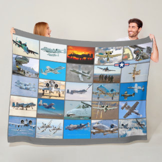A-10 THUNDERBOLT II “MONTAGE” FLEECE BLANKET
