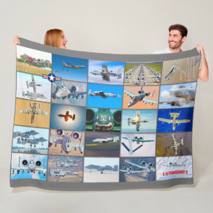 A-10 THUNDERBOLT II “MONTAGE” FLEECE BLANKET