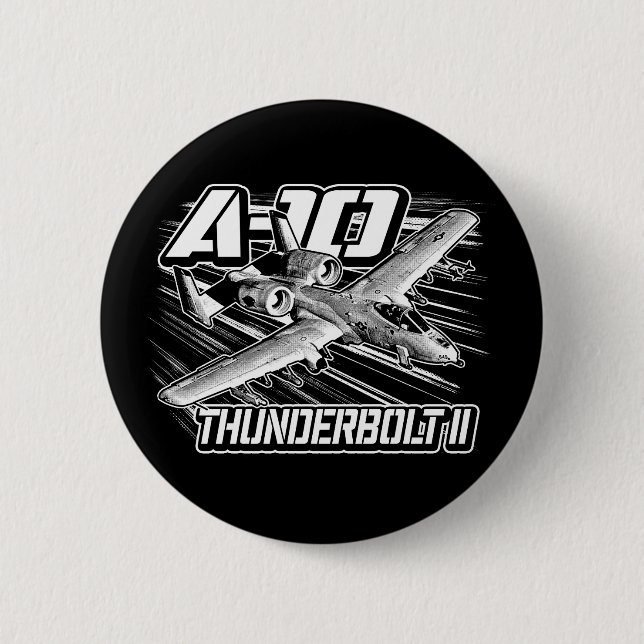 A-10 Thunderbolt II Pinback Button Button (Front)