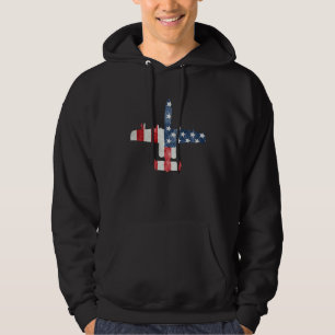 A 10 Thunderbolt II Warthog American Flag Military Hoodie