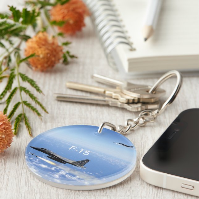 A-10 WARTHOG AND F-15 EAGLE - 2 SIDED KEY RING (Front Right)