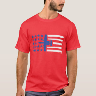 A-10 Warthog Attack Jet Stars and Stripes T-Shirt