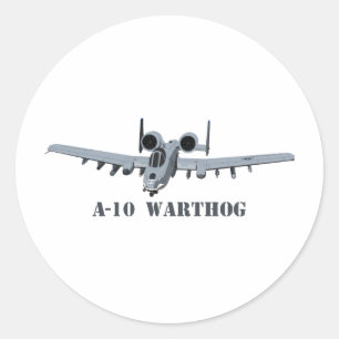 A-10 Warthog Classic Round Sticker