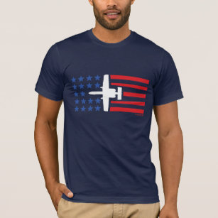 A-10 Warthog Jet Stars and Stripes Red White Blue T-Shirt