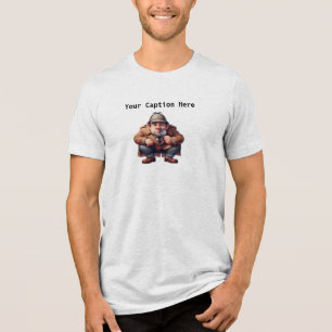 A 3D Amateur Detective Searching for Clues Tri-Blend Shirt