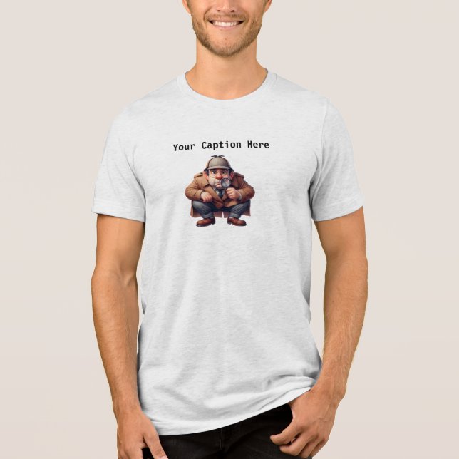 A 3D Amateur Detective Searching for Clues Tri-Blend Shirt (Front)